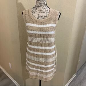 Lou &‎ Grey tan white sweater size medium
